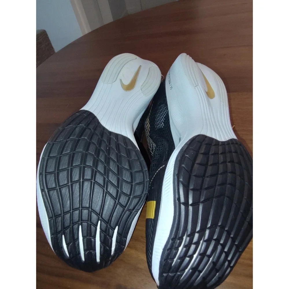 Nike ZoomX Vaporfly Next% 2 Black Gold Running Shoes CU4123-001 Womens 9.5